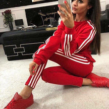 Load image into Gallery viewer, Z&amp;P 2019 New 2Pcs Women Ladies Tracksuit Crop Hoodies Sweatshirt Pants Sets Leisure Wear Casual Suit Clothes Set